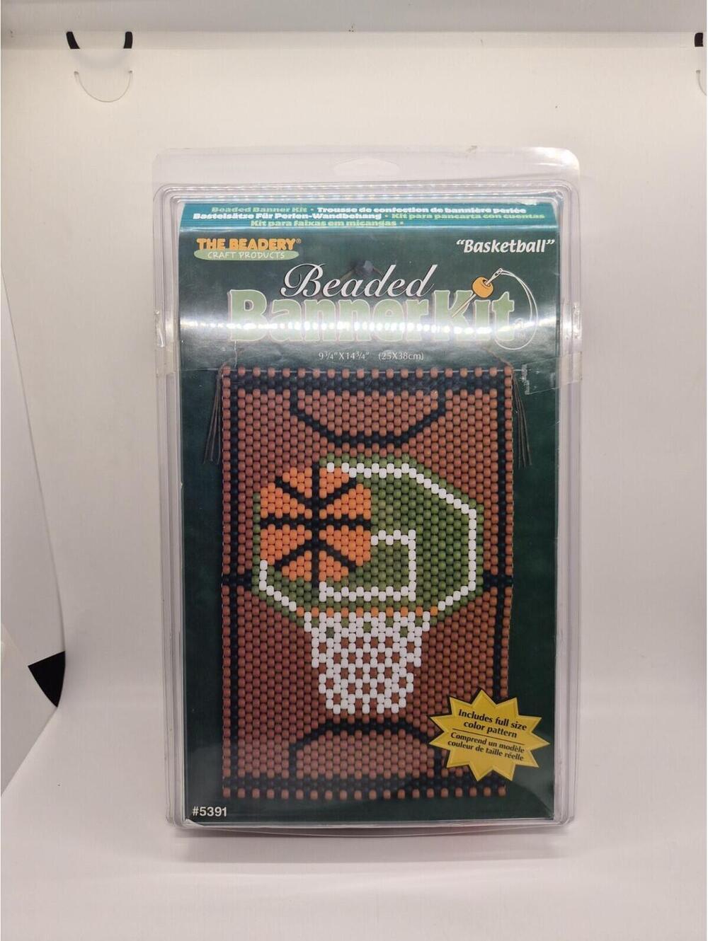 The Beadery "Basketball“ Beaded Banner Kit 9 3/4" X 14 3/4" #5397 New